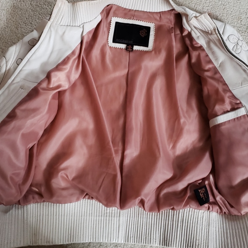 LEATHER.  white jacket- ROCKAWEAR - Picture 3 of 8